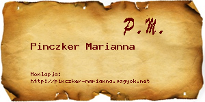Pinczker Marianna névjegykártya